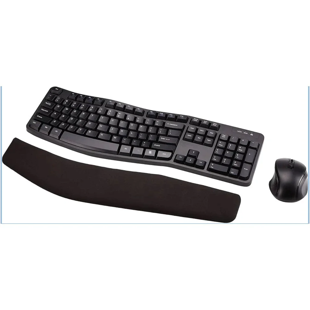 Amazon Basics Wireless Keyboard Mouse Combo Black Ergonomic Split B0C23G7P2K